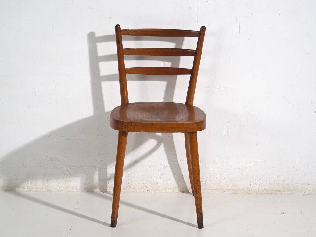 Vintage dining chairs Thonet / TON (c.1920-1950). Set of 8 pieces.