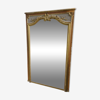 Miroir ancien en bois doré Napoléon III