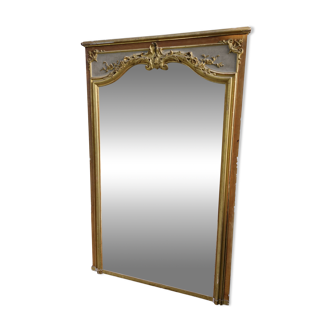 Miroir ancien en bois doré Napoléon III