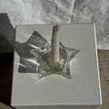 Vintage glass star candle holder D13
