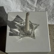 Bougeoir étoile en verre vintage D13