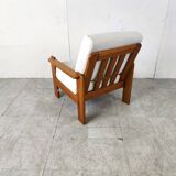 Vintage pine wood armchair, 1960s