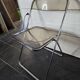 Folding office chair in smoked plexiglass by Giancarlo Piretti, Castelli edition