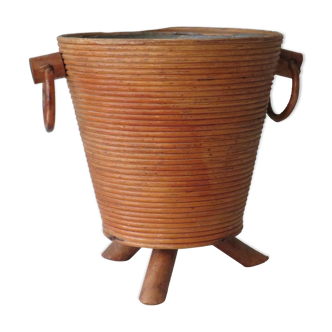 Pot cover in rattan 50s