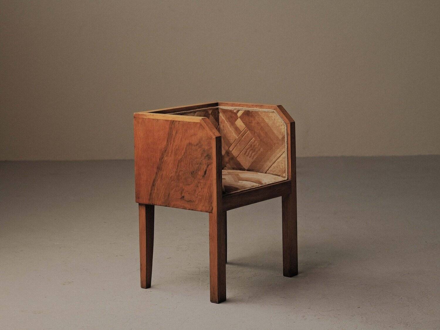 Fauteuil cubiste Art Déco, France, vers 1930