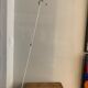 White pyramid desk lamp embnched white pyramid Lungean and Pellmann 1980