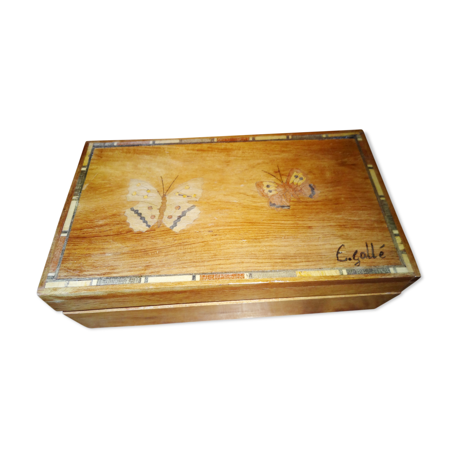 Emile Gallé marquetry box