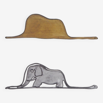Lithographie Antoine de Saint-Exupéry : les éléphants du prince, 2022