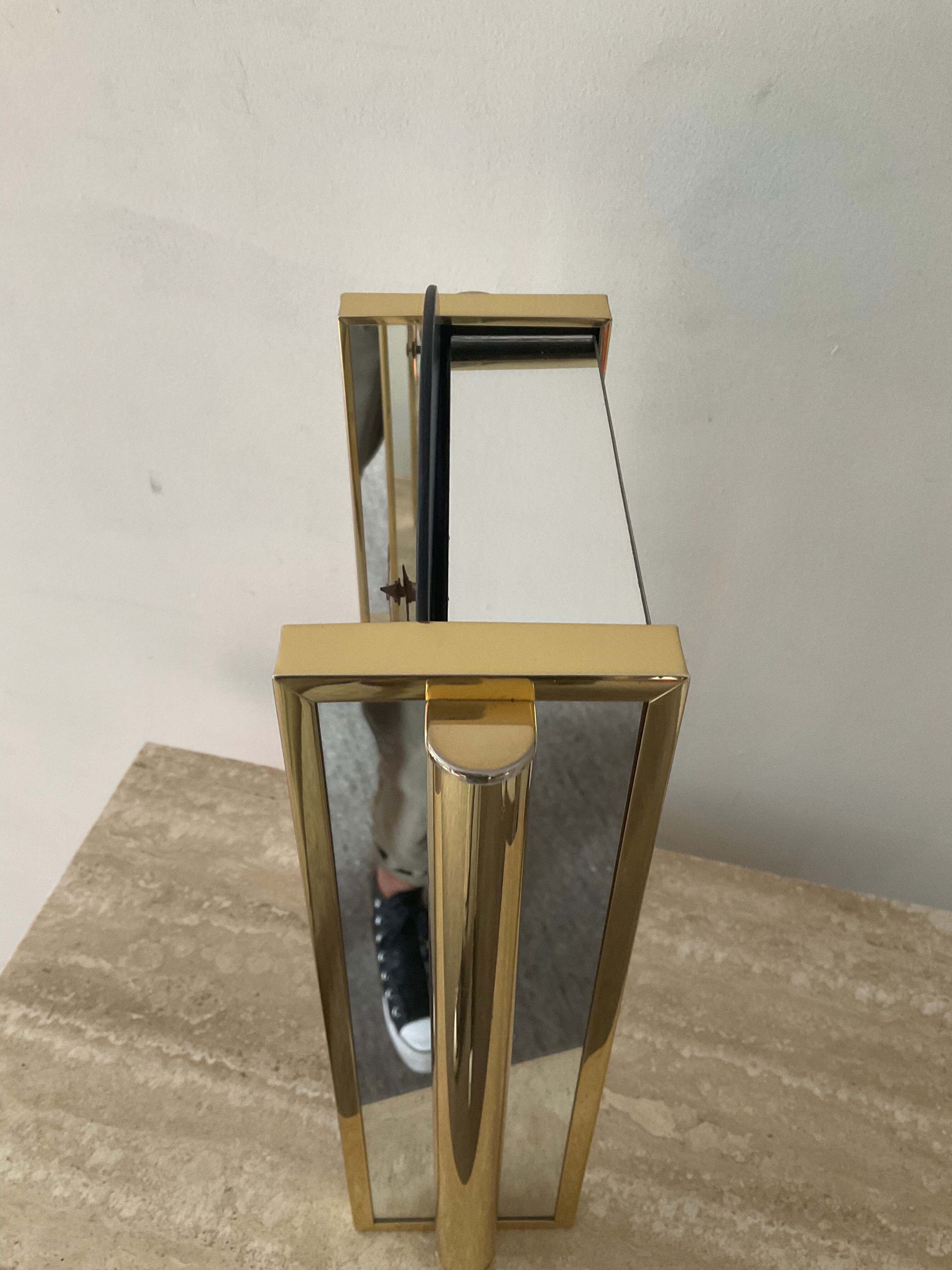 Hollywood Regency clock by Nufa Holland in brass 70s-80s