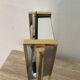 Hollywood Regency clock by Nufa Holland in brass 70s-80s