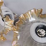 Pair of 1980s glass tulip wall lamps from USSR