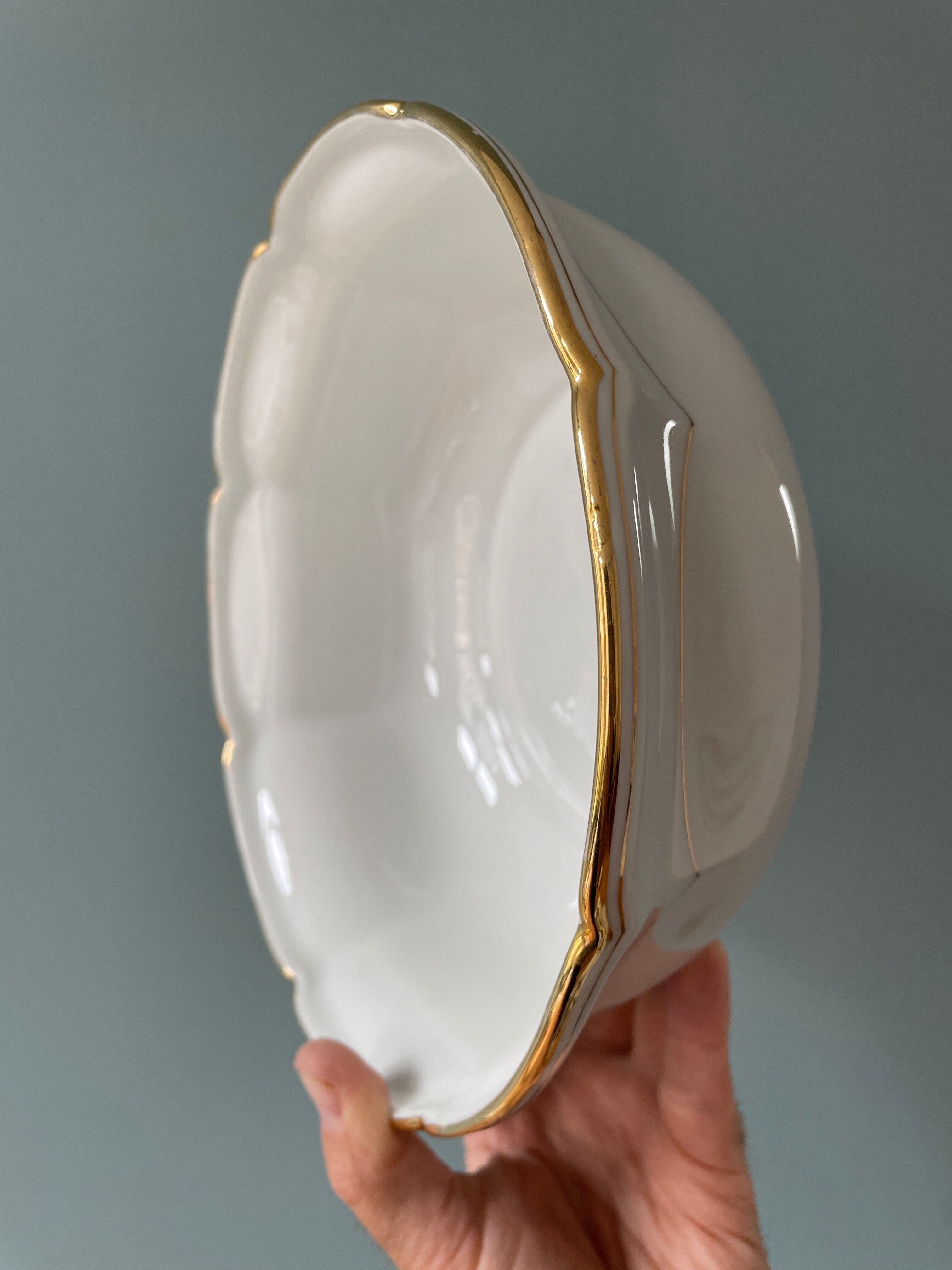 Porcelain salad bowl from Vierzon