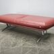 German Koinor Leather Bench with Brushed Stainless Steel Base 2020s