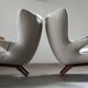 Pair of vintage Svend Skipper “Model 91” lounge chairs, Denmark, 1960s