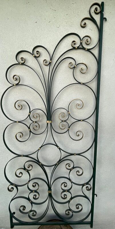 Pair of interior wrought iron grilles XXth century