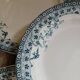 6 antique flat plates in ironstone
