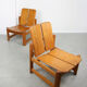 Vintage scandinavian pine lounge chair
