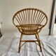 Adult-sized rattan shell chair