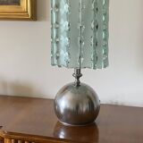 Lampe de table en verre moulé, Italie vers 1970