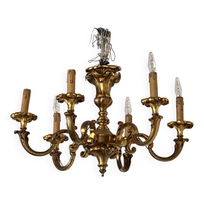 Lustre doré 6 branches
