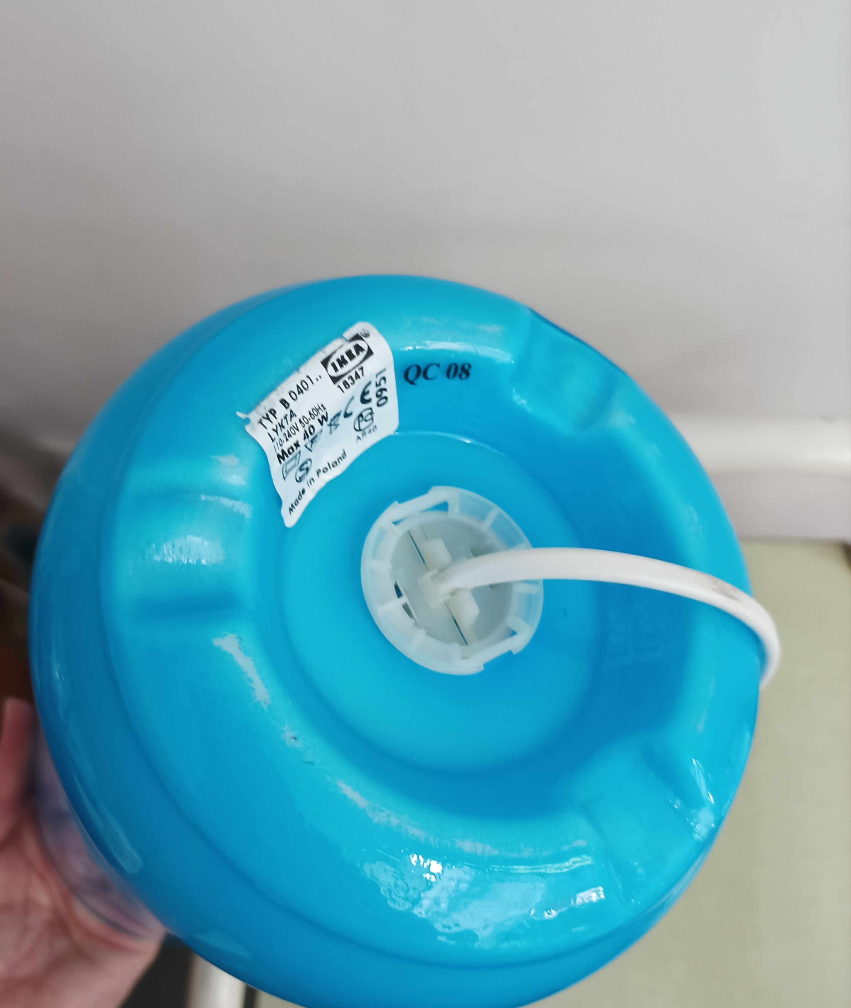 Lamp blown glass Lykta ikea vintage 90s