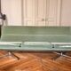 Vintage 1970s Living Room Set – Velvet Sofa & Swivel Armchairs
