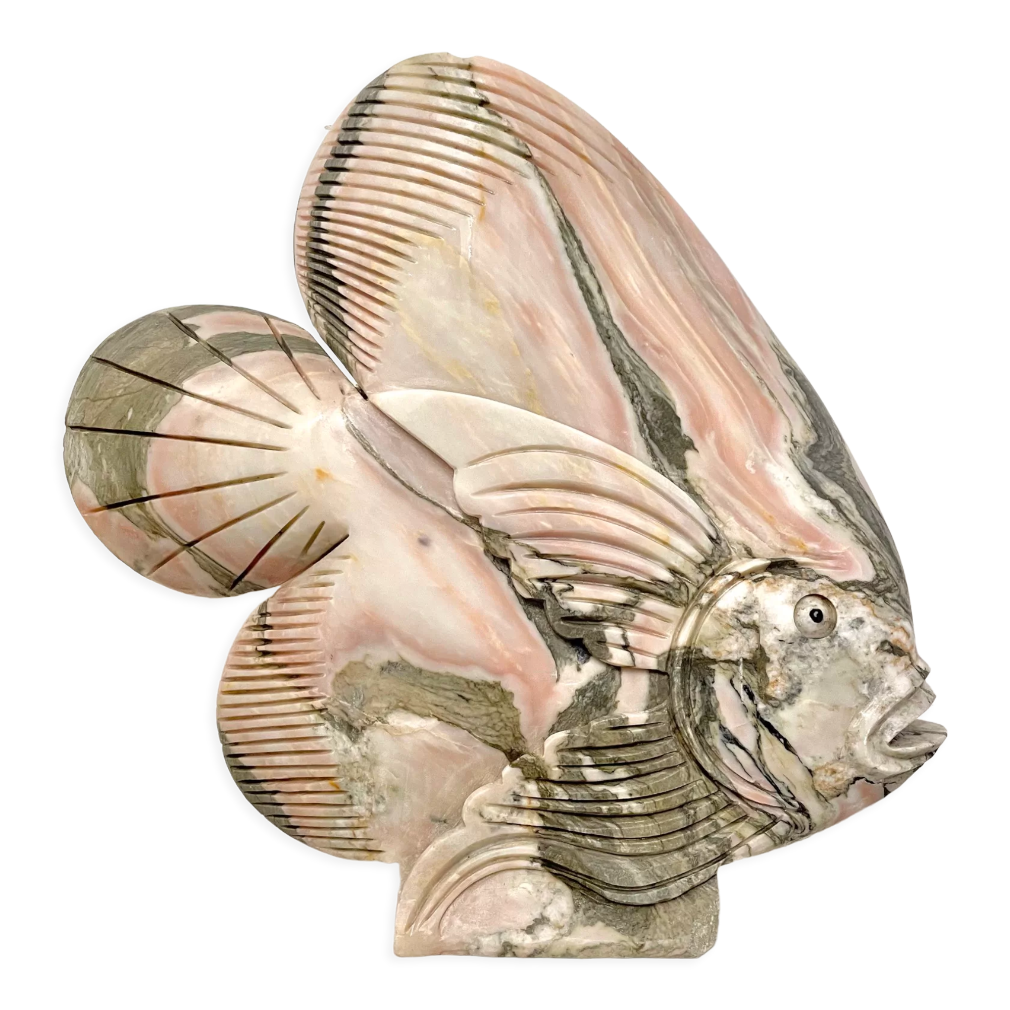 Pink marble fish 1980