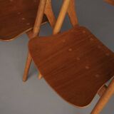 Chaises CH29 Sawbuck par Hans Wegner pour Carl Hansen & Son. Lot de 4
