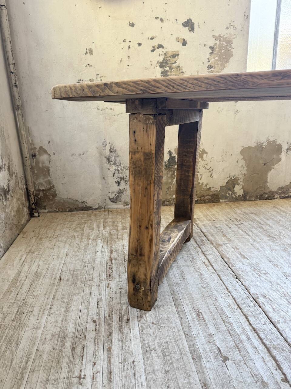 1950s pine farmhouse table 220cm