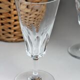 Set 6 crystal flutes of Baccarat