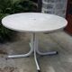 Round marble garden table
