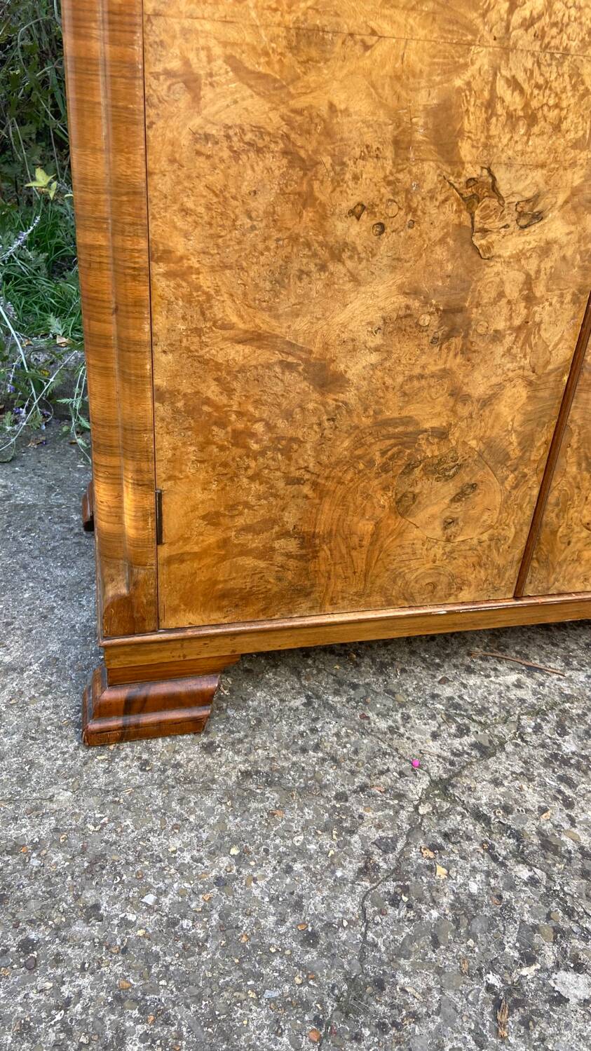 Small Art Deco cabinet 1930 in elm burl