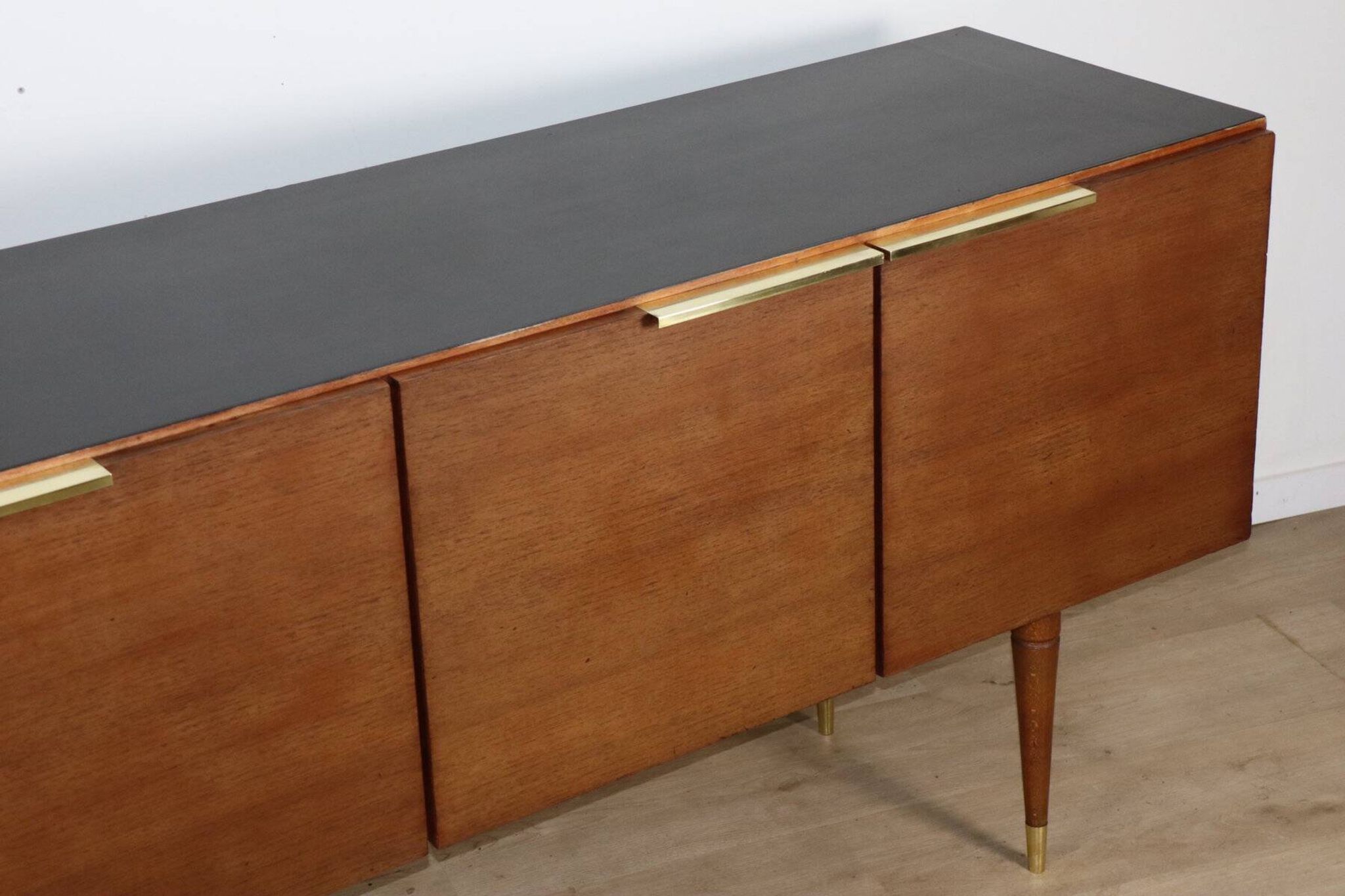 Vintage teak and brass enfilade - 1970s