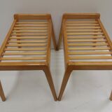1960 Pair of beech ULUV stools, Czechoslovakia