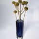 Vase Sommerso par Seguso, verre facetté bleu, Murano, Italie, années 1970