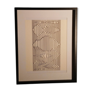 Tableau Vintage Art Optique - cadre