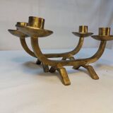 Pair of brutalist candlesticks in solid brass - 1960s
