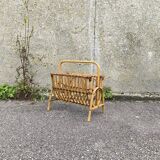 Rattan magazine rack 1960