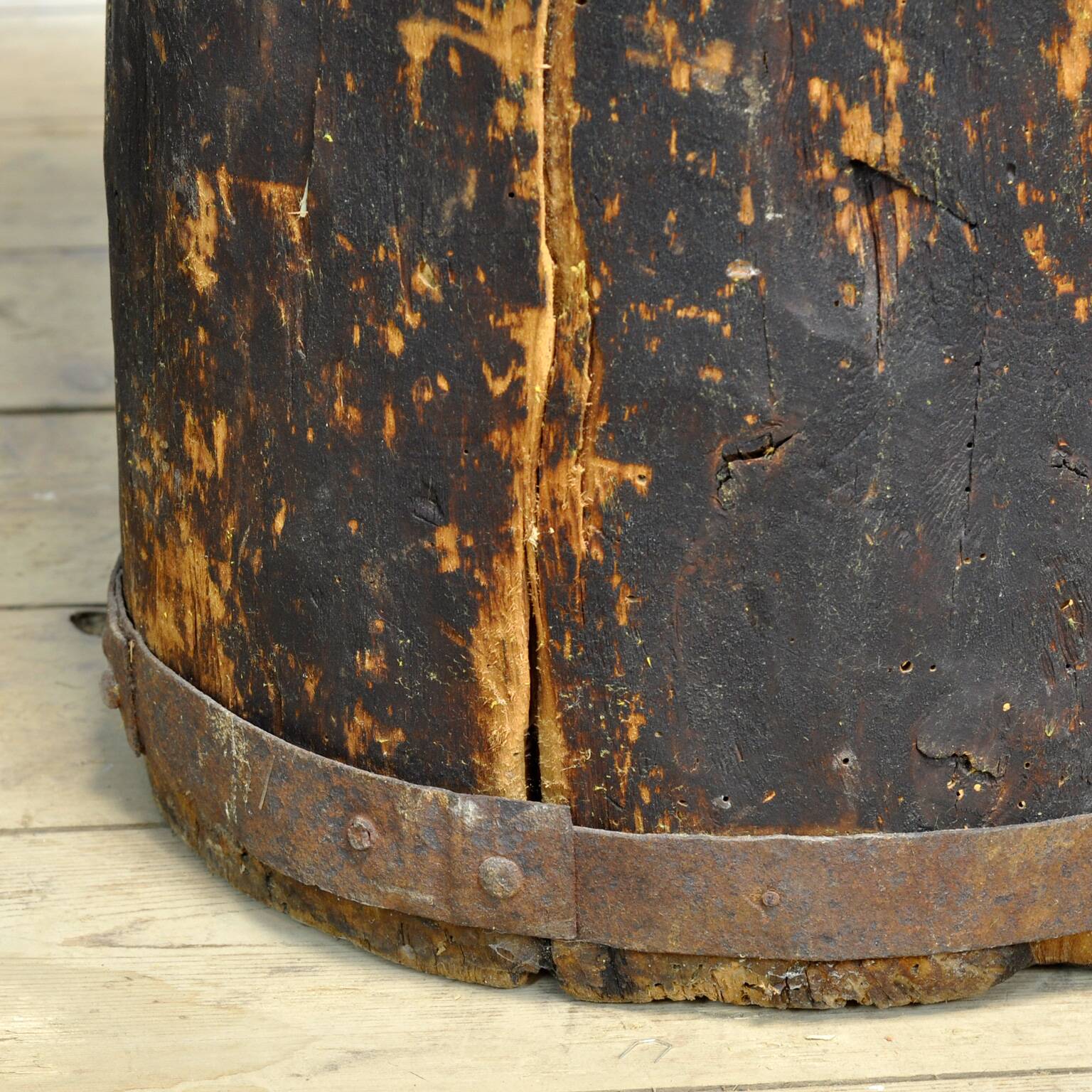 Primitive storage barrel/planter, circa 1900