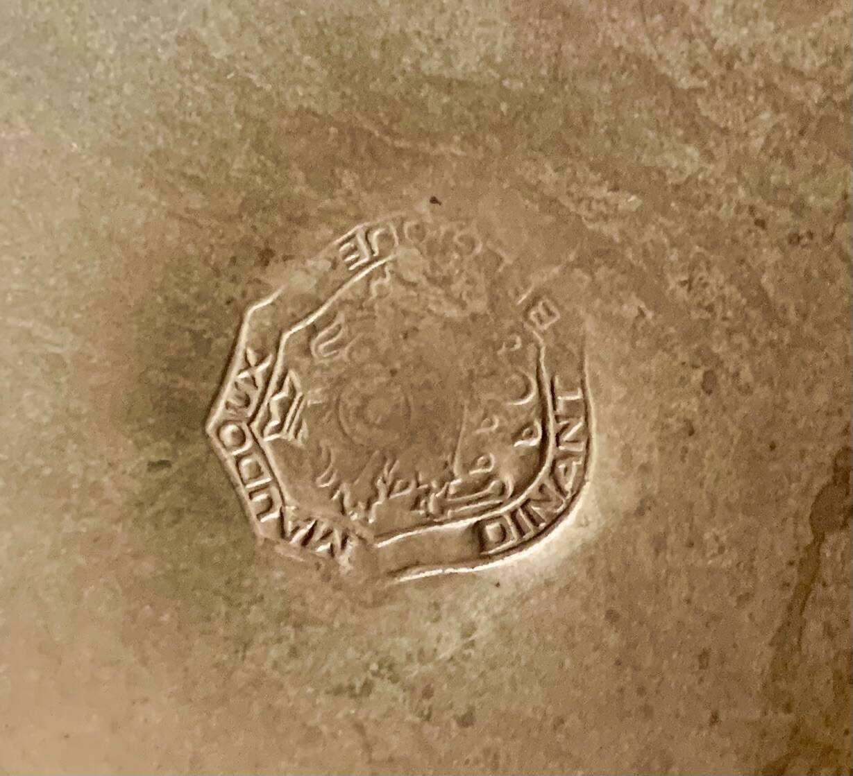 Brassware coffee maker - hammered copper Maudoux Dinant - Mid-century