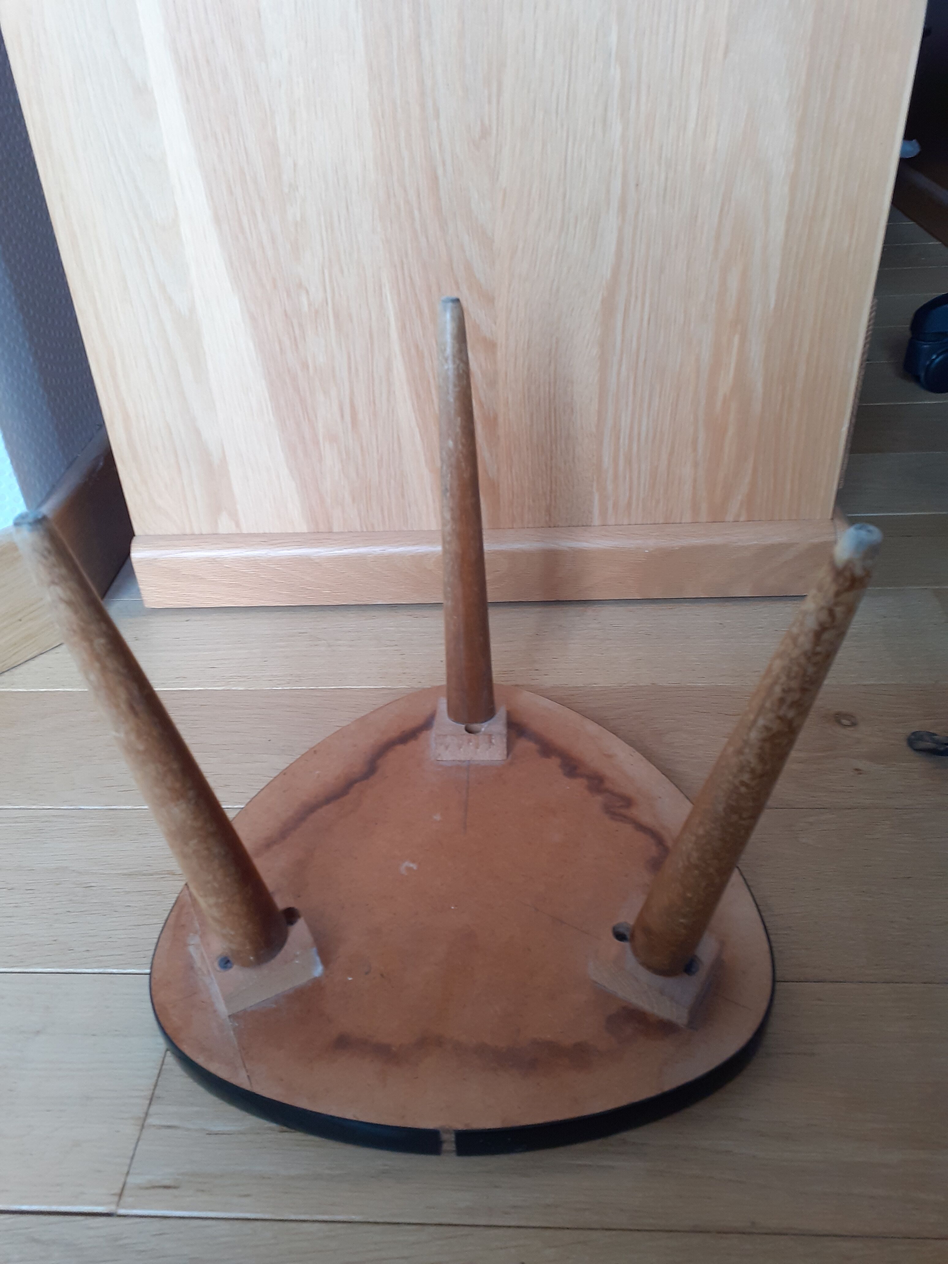 Formica tripod side table