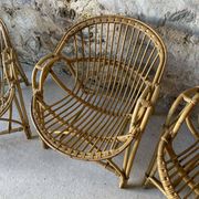 Vintage 1970s wicker armchair