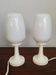 Lampes de table Space Age blanches, années 1960
