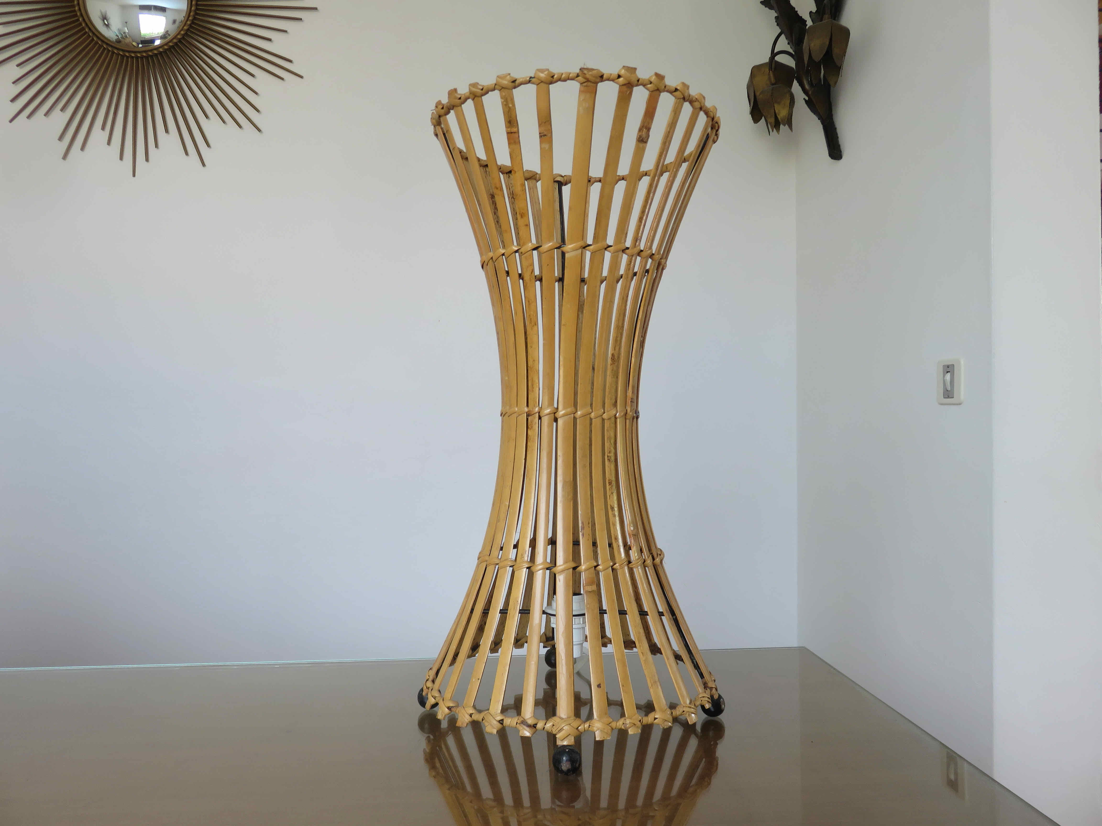 Bamboo lamp 70s