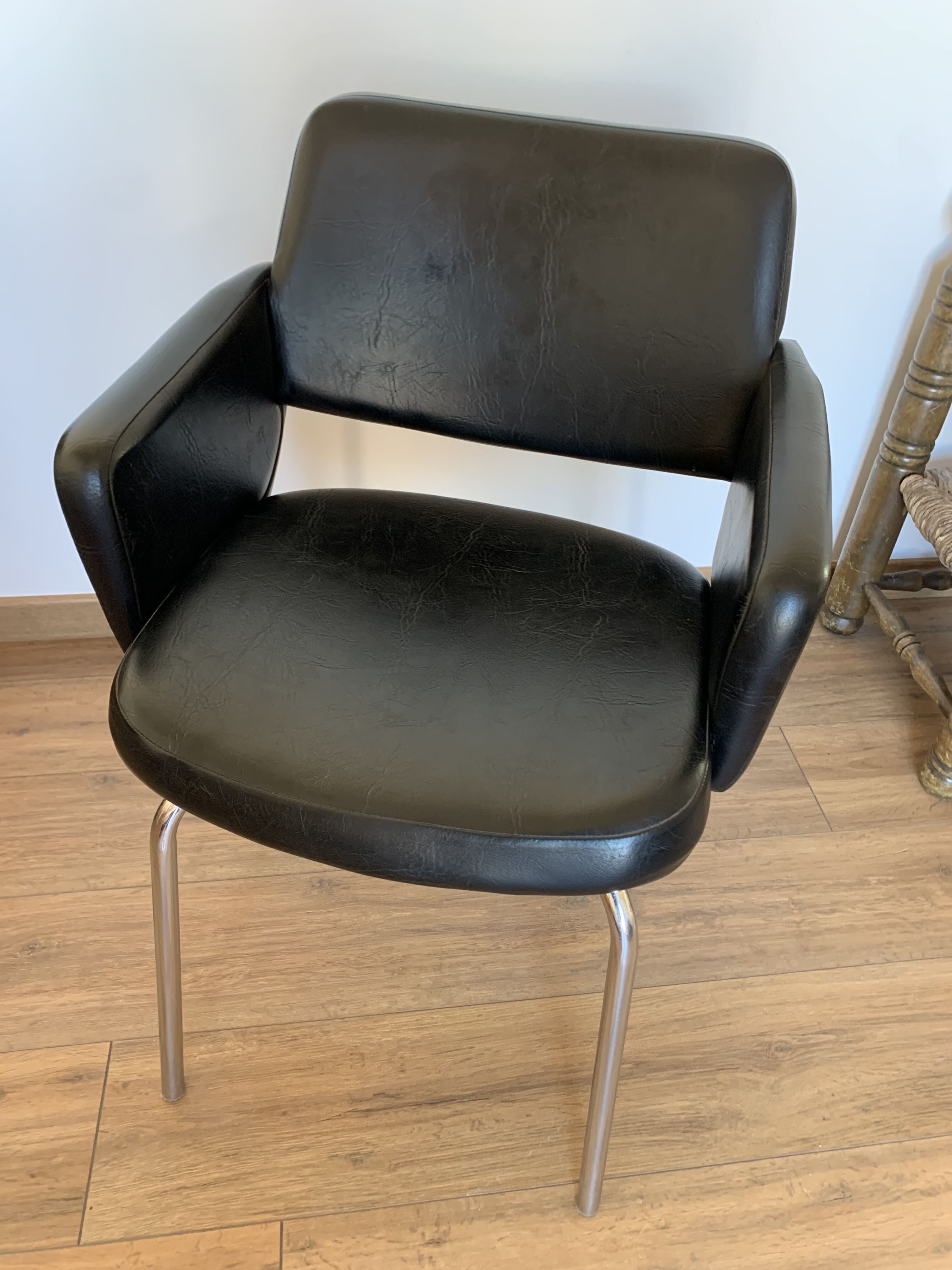 Vintage black armchair