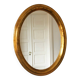 Vintage oval giltwood mirror – Hollywood Regency, Belgium, 1970s