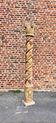 Twisted column in polychrome carved wood, 19th century.