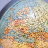 Globe en verre vintage illuminé - Columbus années 1960