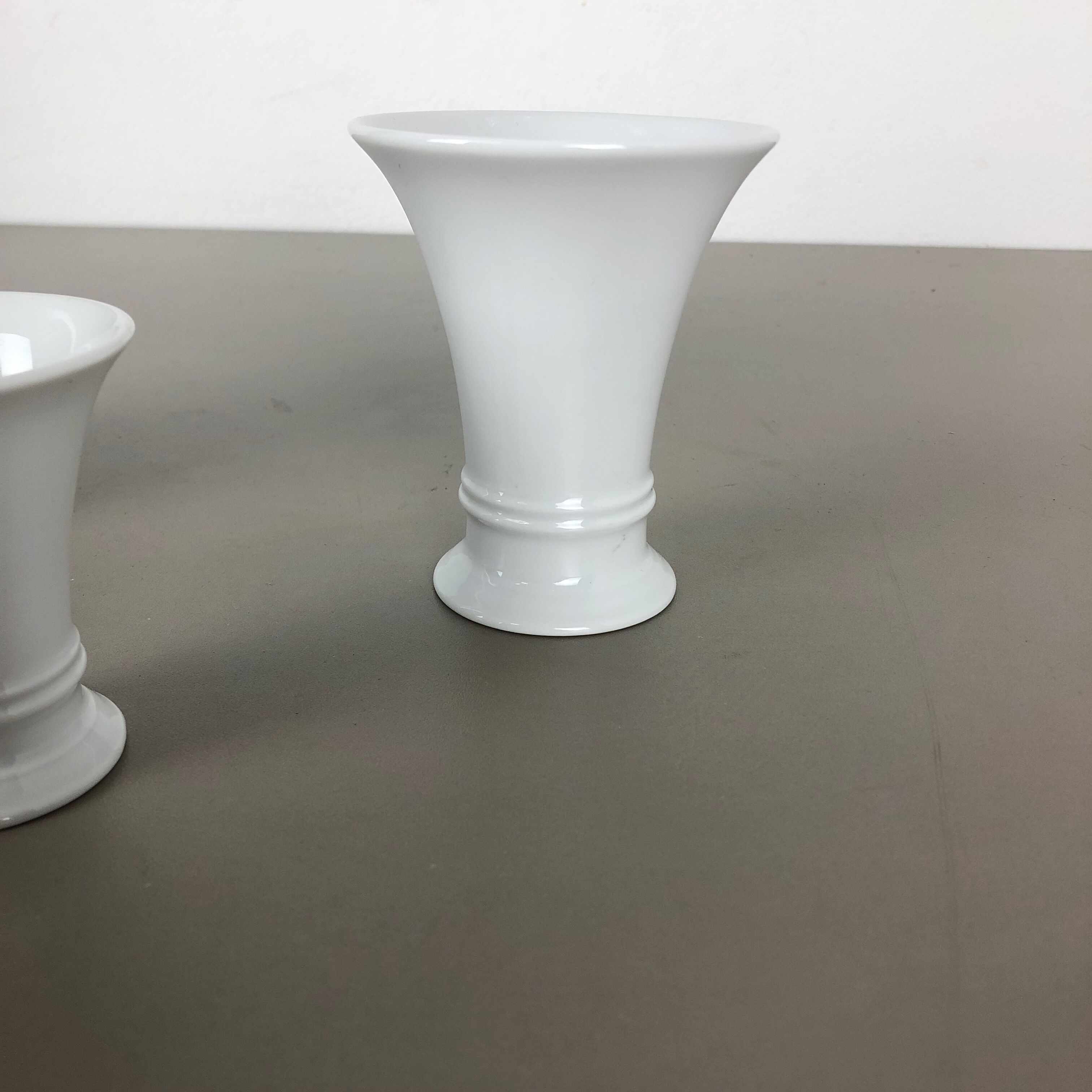 Set of 3 Op Art Vase Porcelain German Vase by Fürstenberg Ceramics Germany 1970s