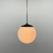 Mid Century Milk Glass & Bakelite Pendant, 1950's